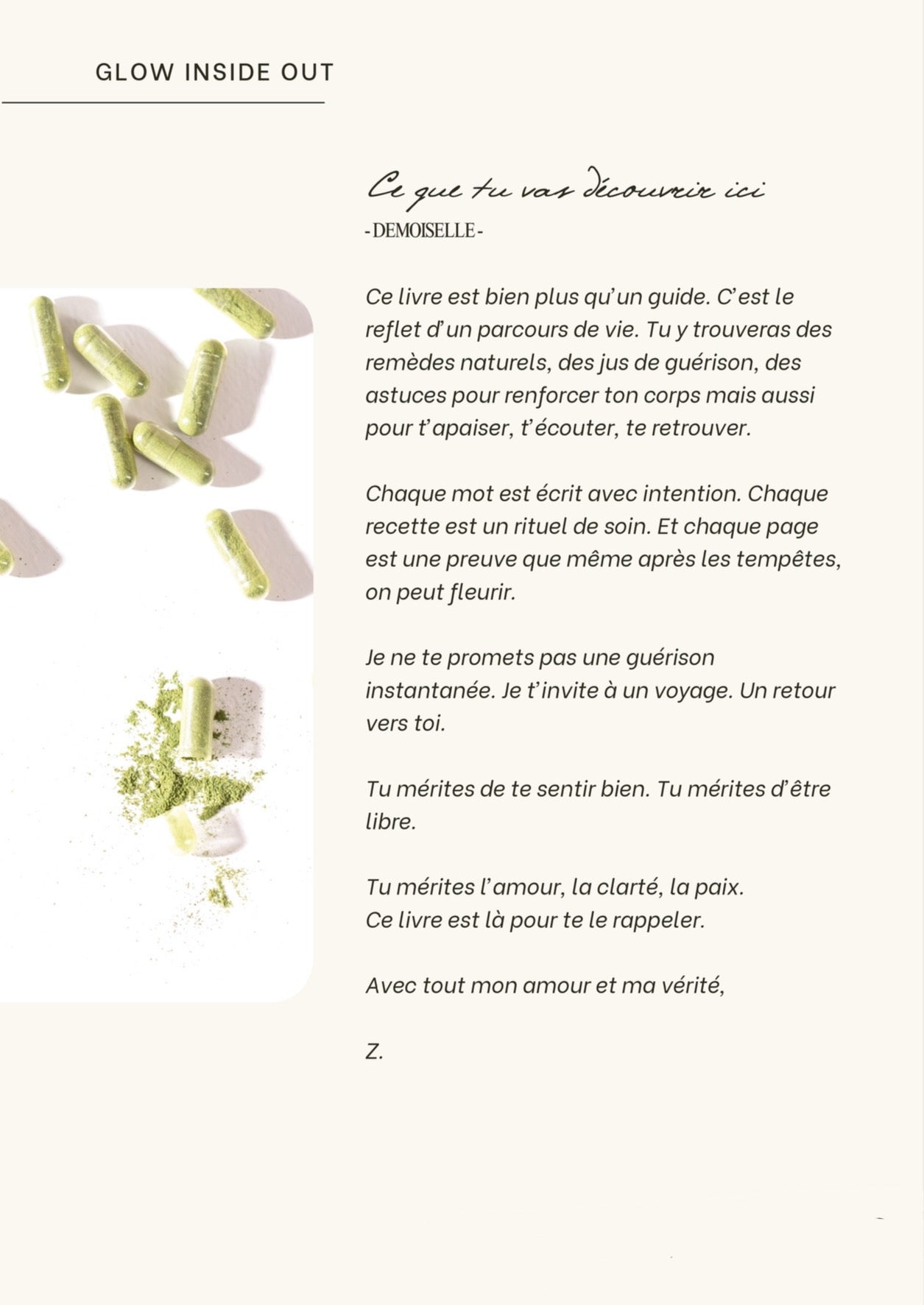 FR - Glow Inside Out - Guide holistique : guérison naturelle, peau, santé naturelle & énergie